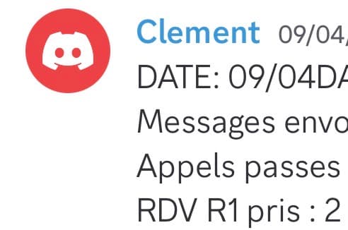 Rapport d'activité quotidien de Clément le 09/04