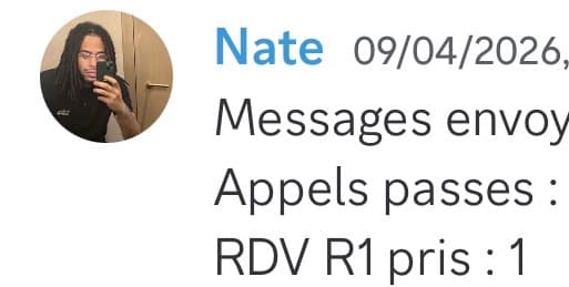 Rapport d'activité quotidien de Nate le 09/04