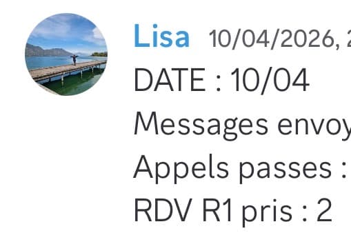 Rapport d'activité quotidien de Lisa le 10/04